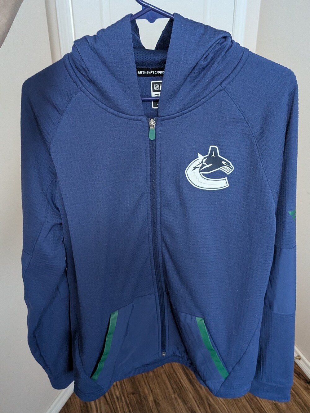 Fanatics Vancouver Canucks Authentic Pro Full Zip Hooded Jacket